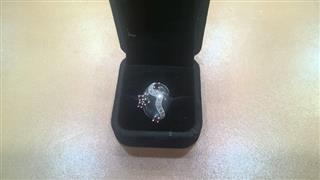 Black Stone Unisex Silver & Stone Ring 925 Silver 7.09g Size:6.5